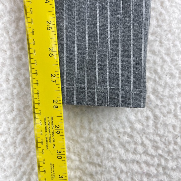 Betabrand Gray Stripe Pull On Skinny Leg Pants Womens Elastic Waist Size S Long - Picture 7 of 14